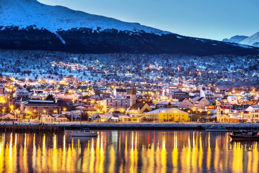 Miasto Ushuaia w południowej Argentynie to najbardziej na południu położone miasto świata. 