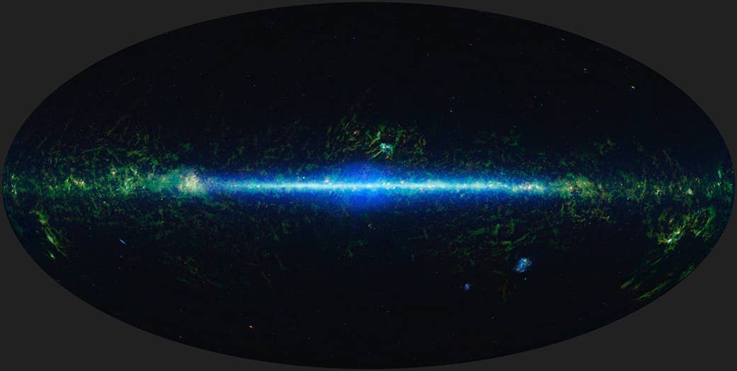 Mapa nieba stworzona przez NEOWISE /Fot. NASA
