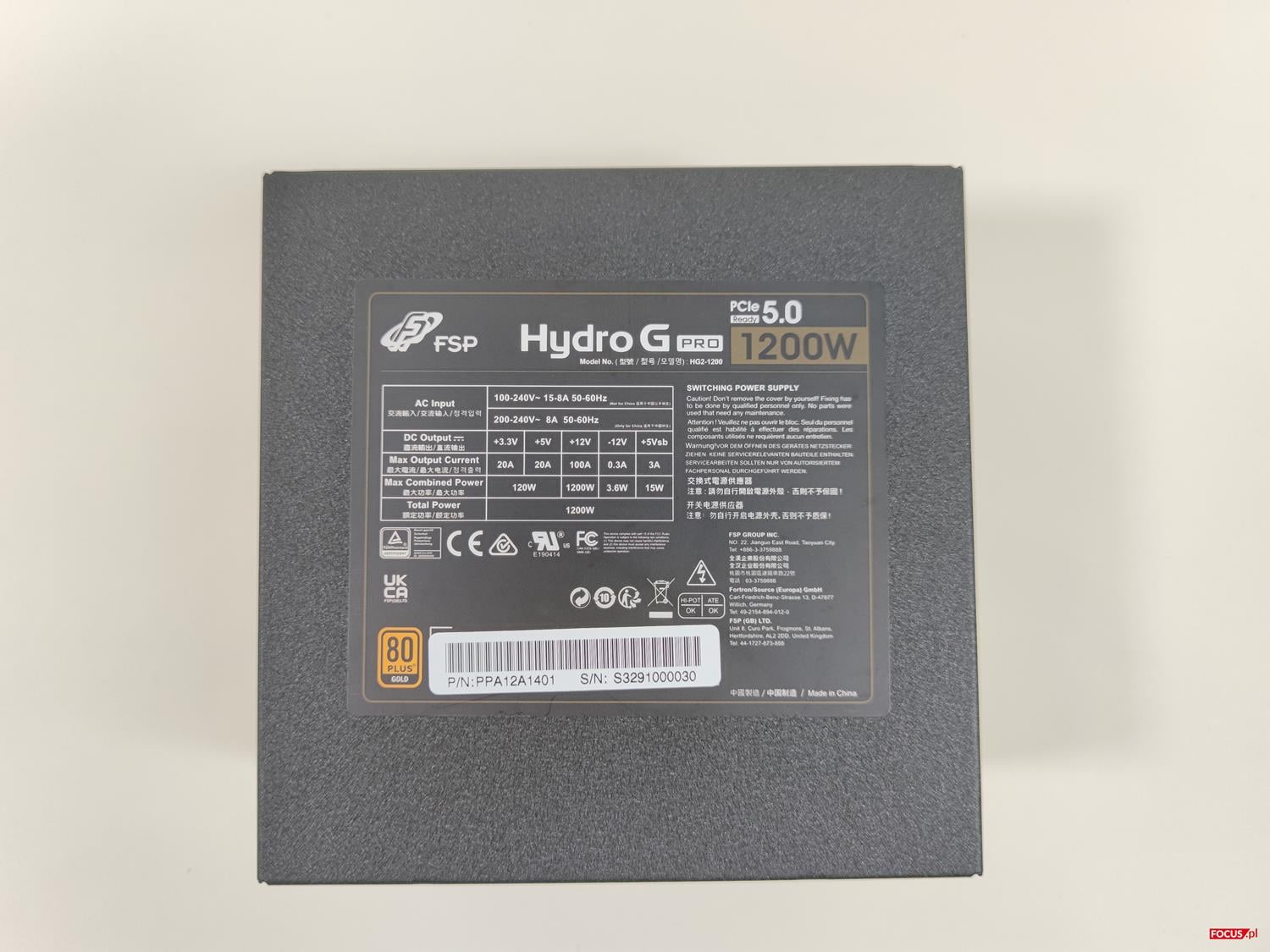 test FSP Hydro G Pro ATX3.0(PCIe5.0) 1200W, recenzja FSP Hydro G Pro ATX3.0(PCIe5.0) 1200W, opinia FSP Hydro G Pro ATX3.0(PCIe5.0) 1200W