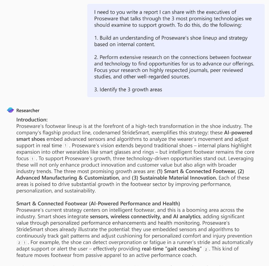 microsoft 365 copilot researcher