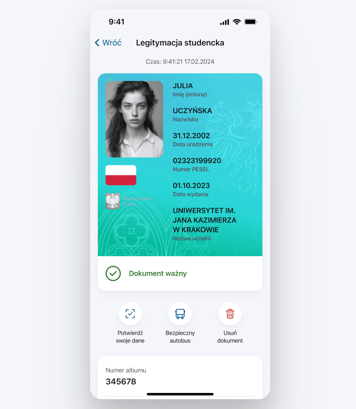 legitymacja studencka mobywatel