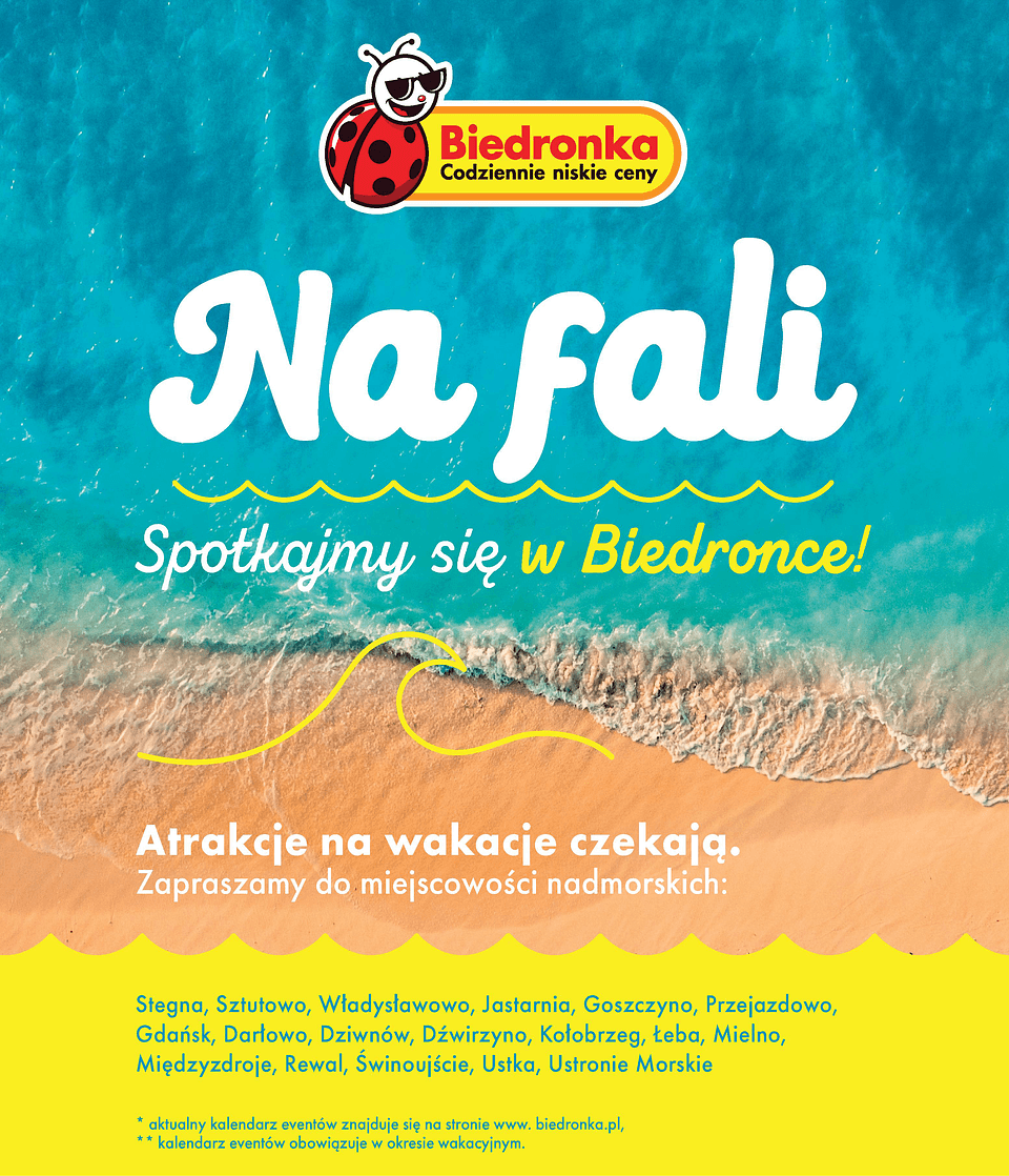 biedronka na fali