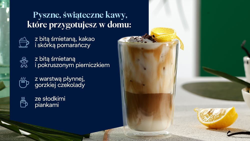 Pyszne, świąteczne kawy, które przygotujesz w domu. - infografika