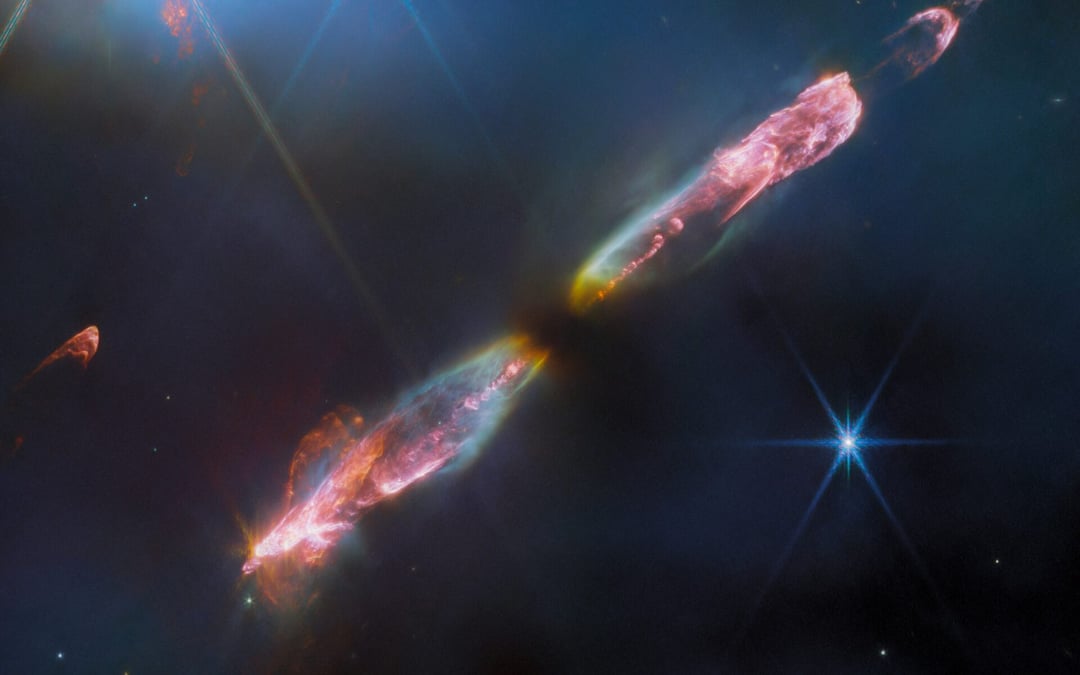 Miecz świetlny w przestrzeni kosmicznej? To tylko gwiezdny noworodek