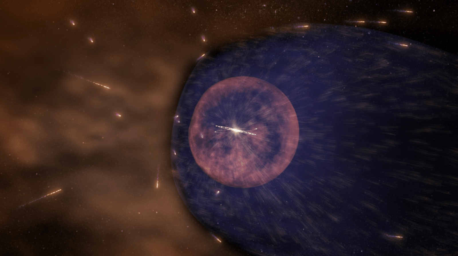 Ilustracja przedstawiająca heliosferę /Fot. NASA
