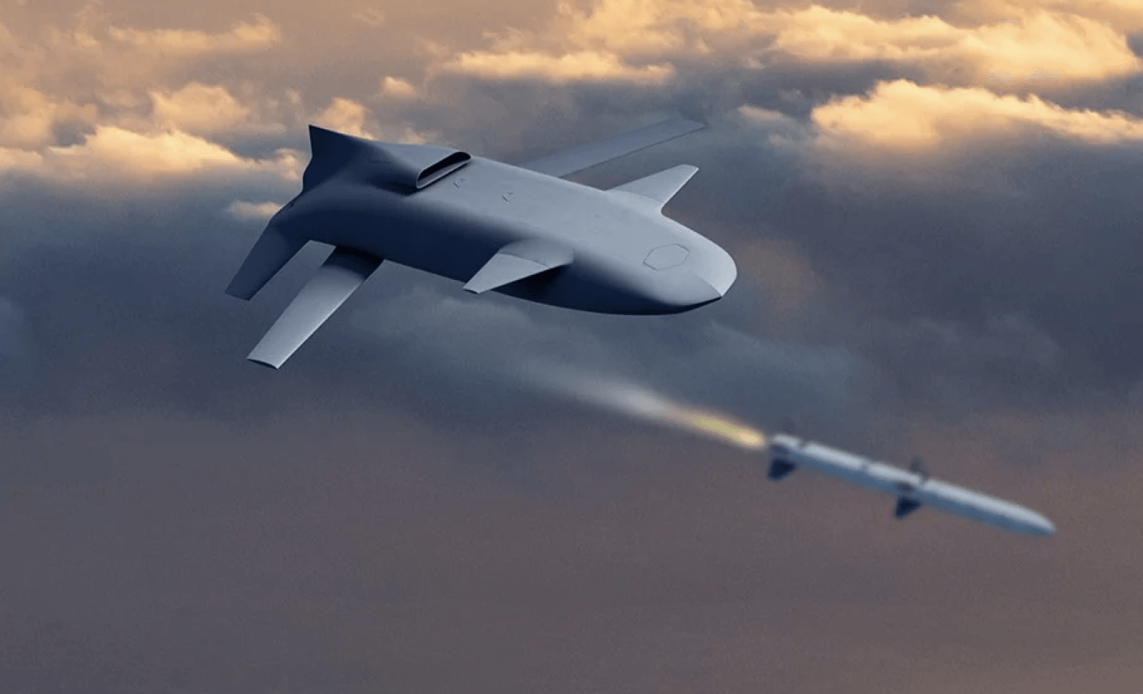 Dron z programu LongShot – grafika koncepcyjna /Fot. General Atomics
