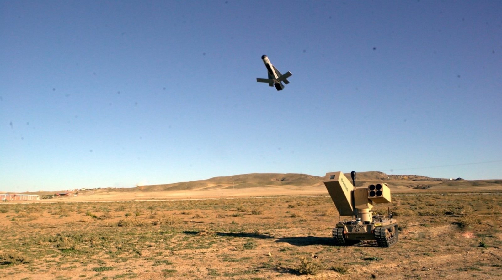 Test amunicji krążącej wystrzeliwanej z Barkan-2 /Fot. Havelsan
