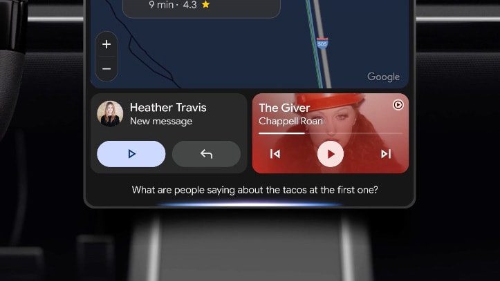 gemini live na android auto, przykładowa rozmowa