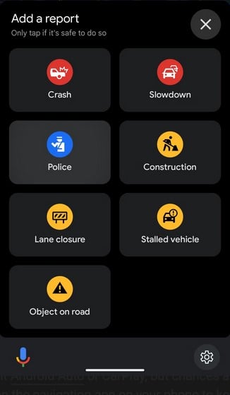 Mapy Google - Policja