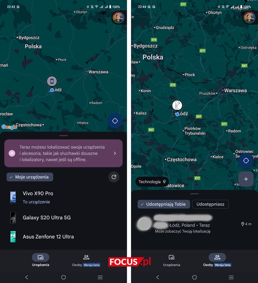 google znajdź urządzenie udostępnianie położenia