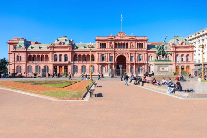 Casa Rosada (Różowy Dom) w Buenos Aires to oficjalna siedziba prezydentów Argentyny. 