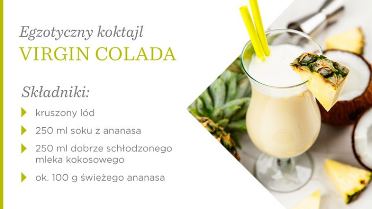 Pina Colada w wersji vergin - przepis na drink bez alkoholu