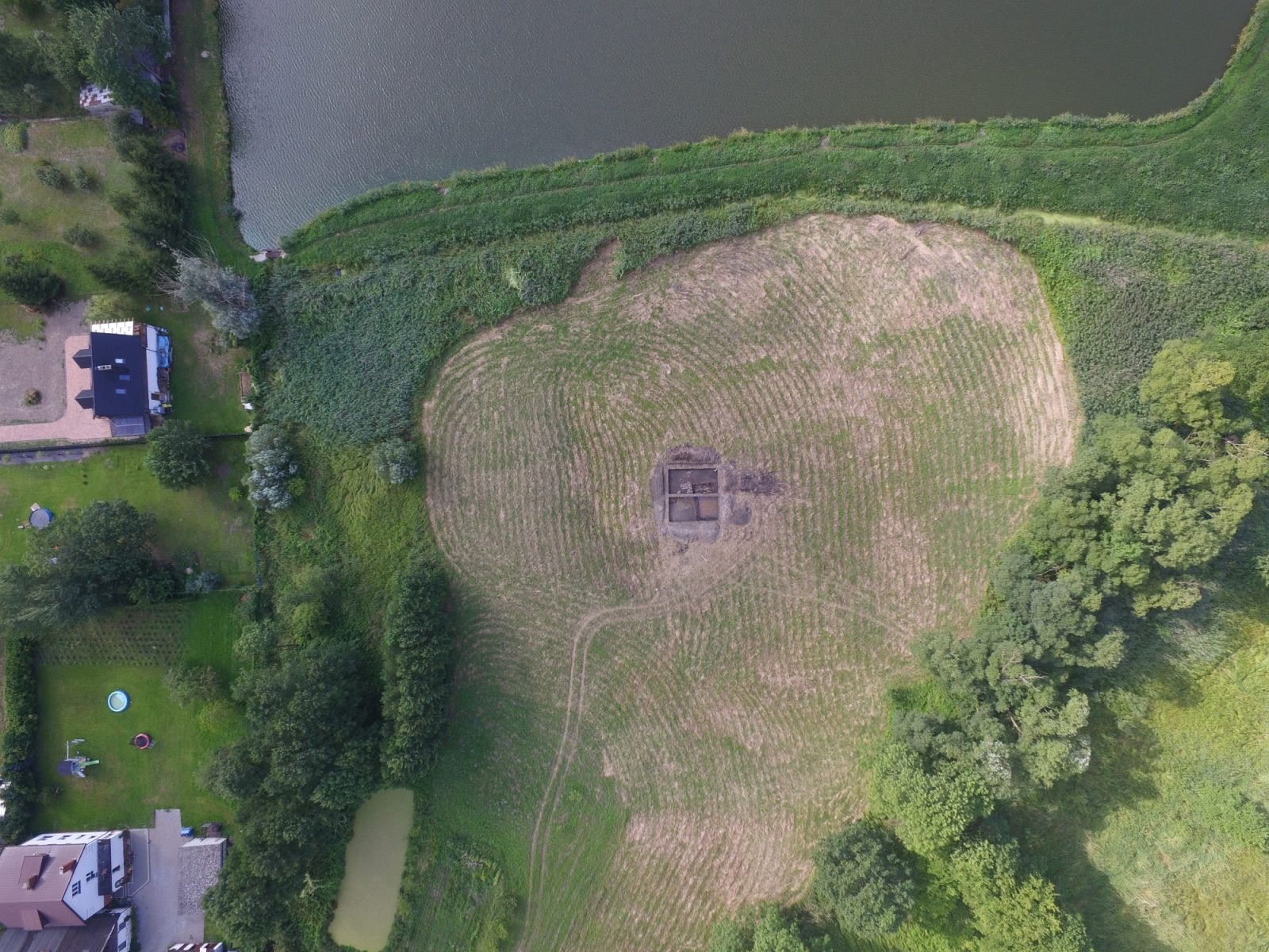 Rzut na wykopaliska z lotu ptaka / źródło: Gmina Żelechów, materiały prasowe