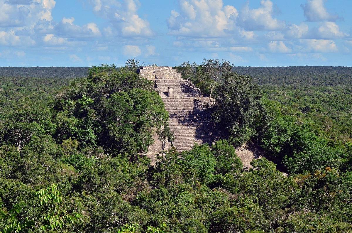 Miasto Majów ukryte w dżungli. Swego czasu było jednym z największych na kontynencie