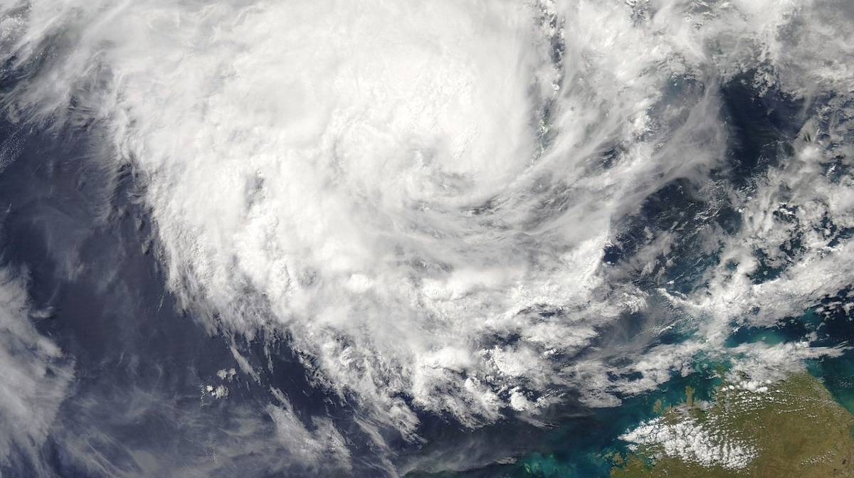 Cyklon Seroja / źródło: NASA, domena publiczna
