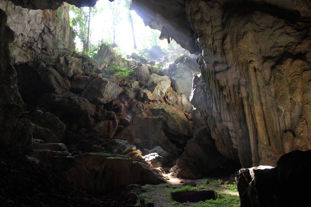 Wnętrze laotańskiej jaskini / źródło: Kira Westaway (Macquarie University), materiały prasowe
