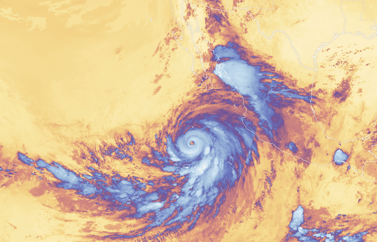 Burza tropikalna Hilary nawiedziła Kalifornię /Fot. NASA
