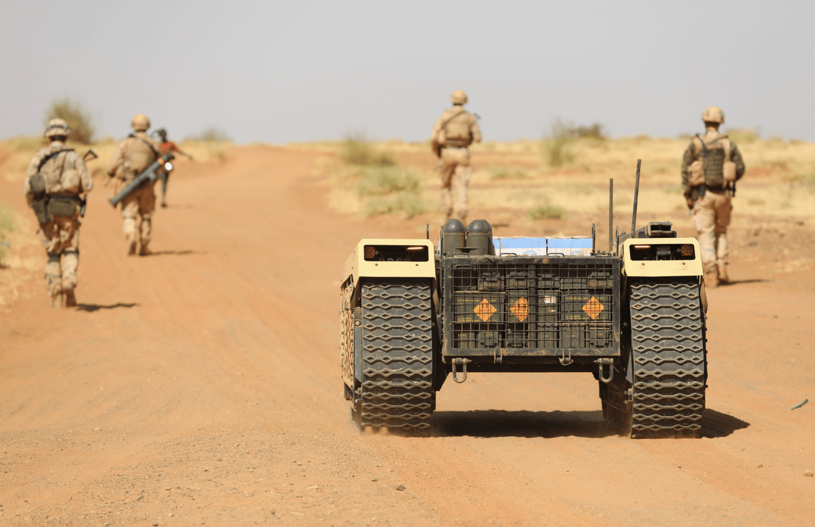 Roboty bojowe Milrem służą w wielu armiach świata, np. na Mali
