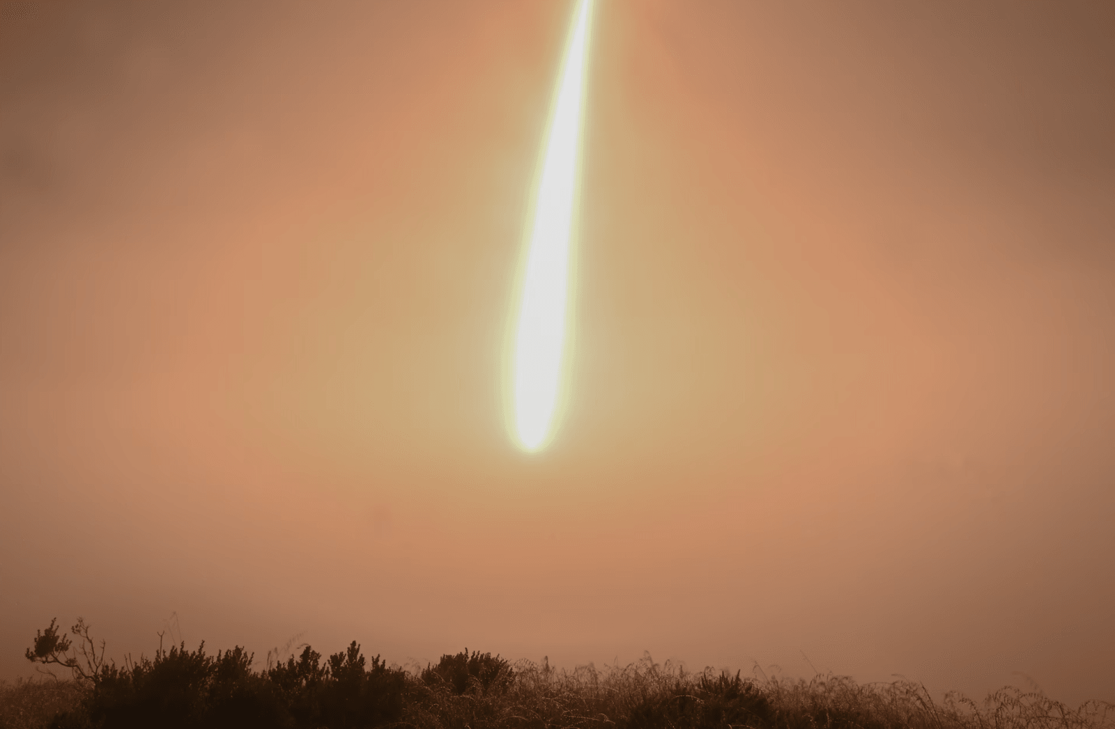 Pocisk Minuteman III podczas testu /Fot. USAF