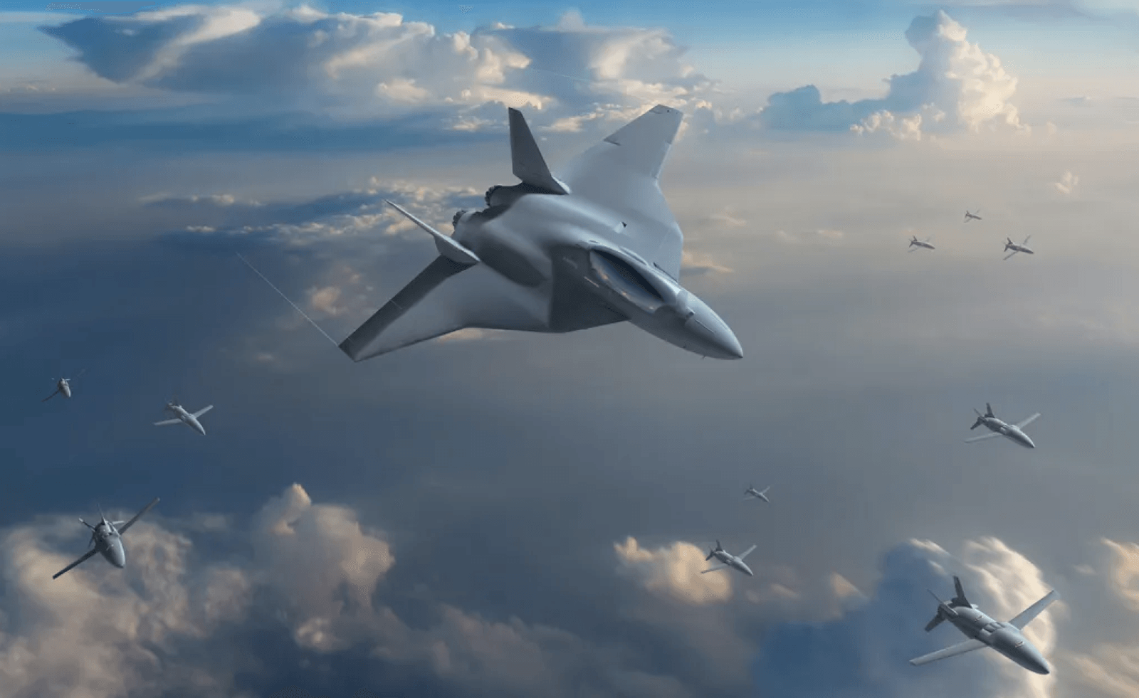 FCAS to nie tylko myśliwiec, ale także towarzyszące mu drony /Fot. Airbus