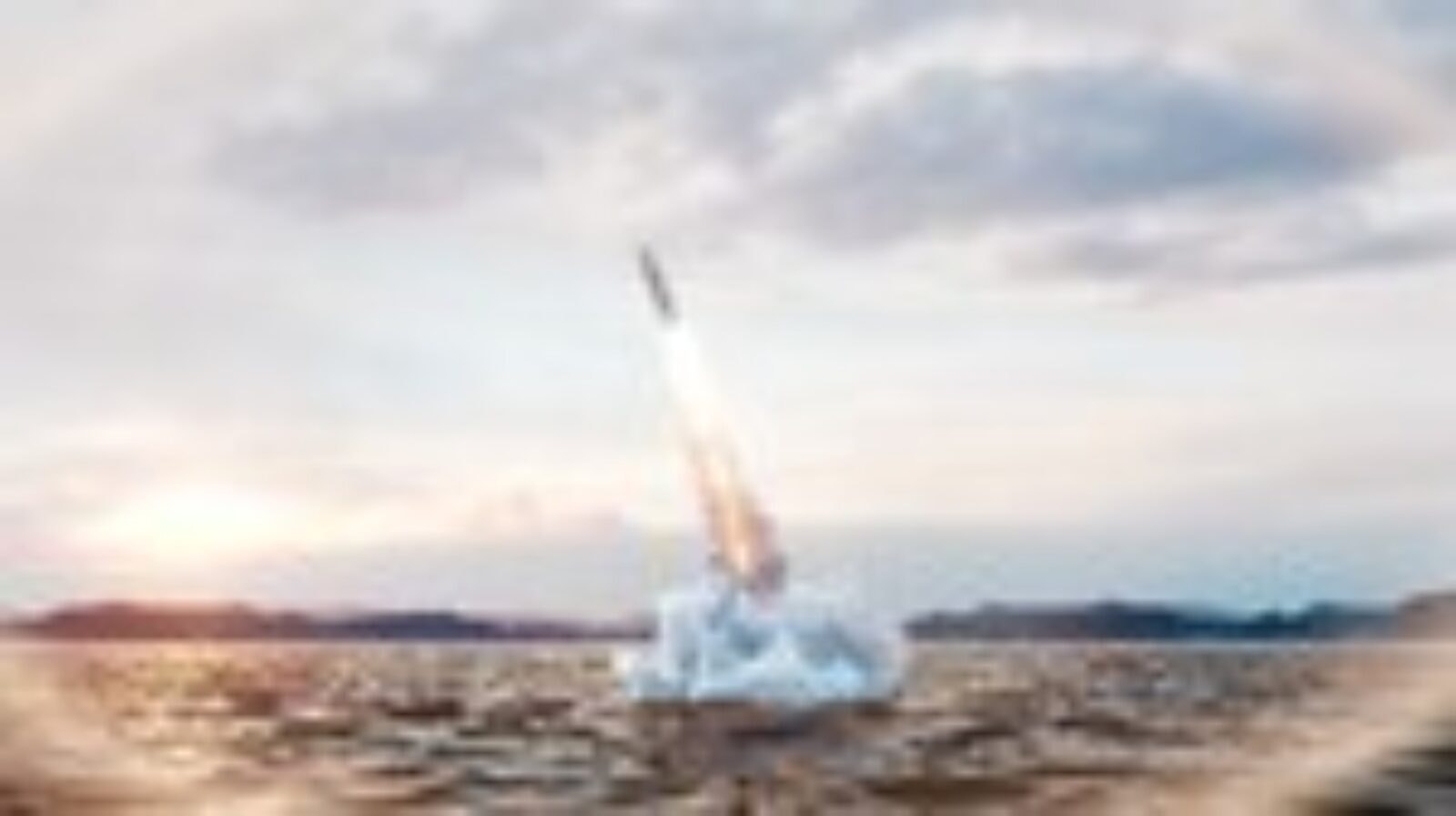 Grafika koncepcyjna przedstawiająca wystrzelenie rakiety Trident D5LE2