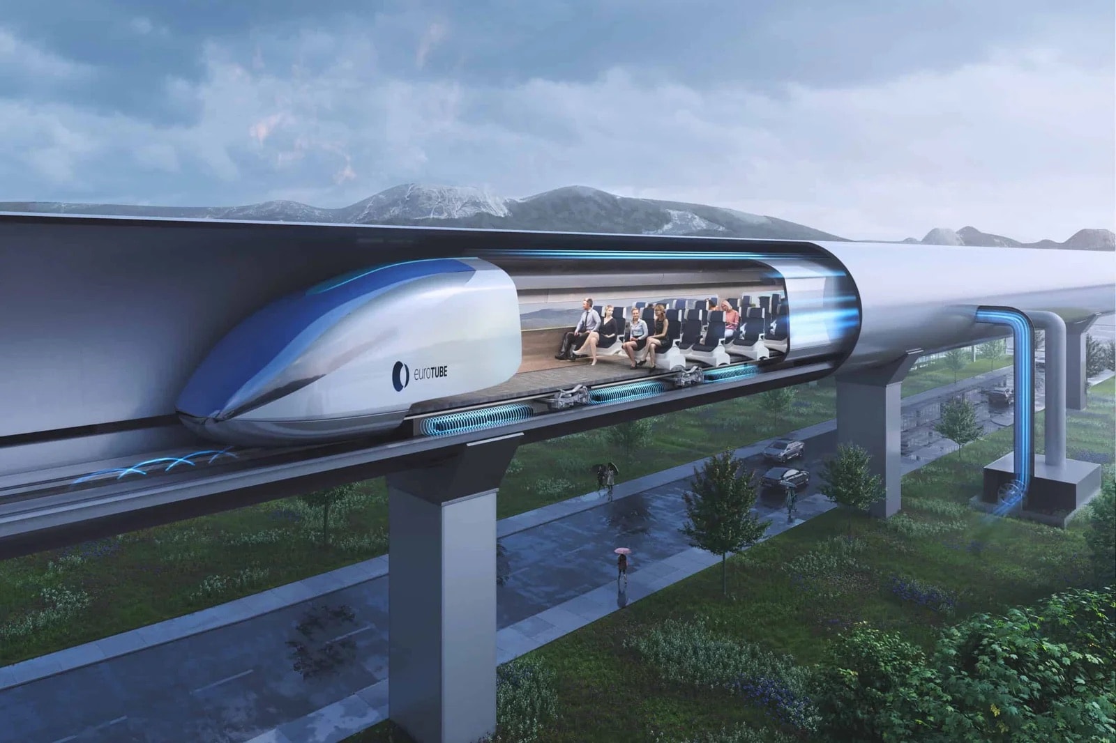 To najdłuższy na świecie tunel hyperloop. Można w nim osiągać nawet 1000 km/h