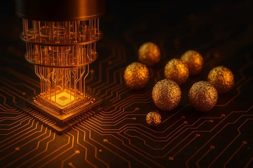 Odkrycie, które zmieni komputery kwantowe. Klastry złota osiągnęły 40% polaryzacji spinowej