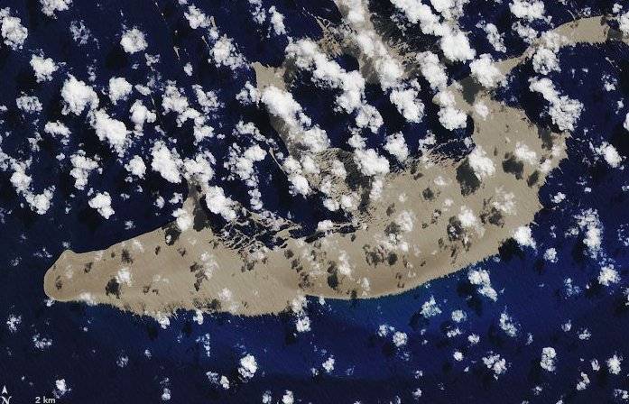 NASA: Wyspa pumeksu wielkości Lublina dryfuje po Pacyfiku
