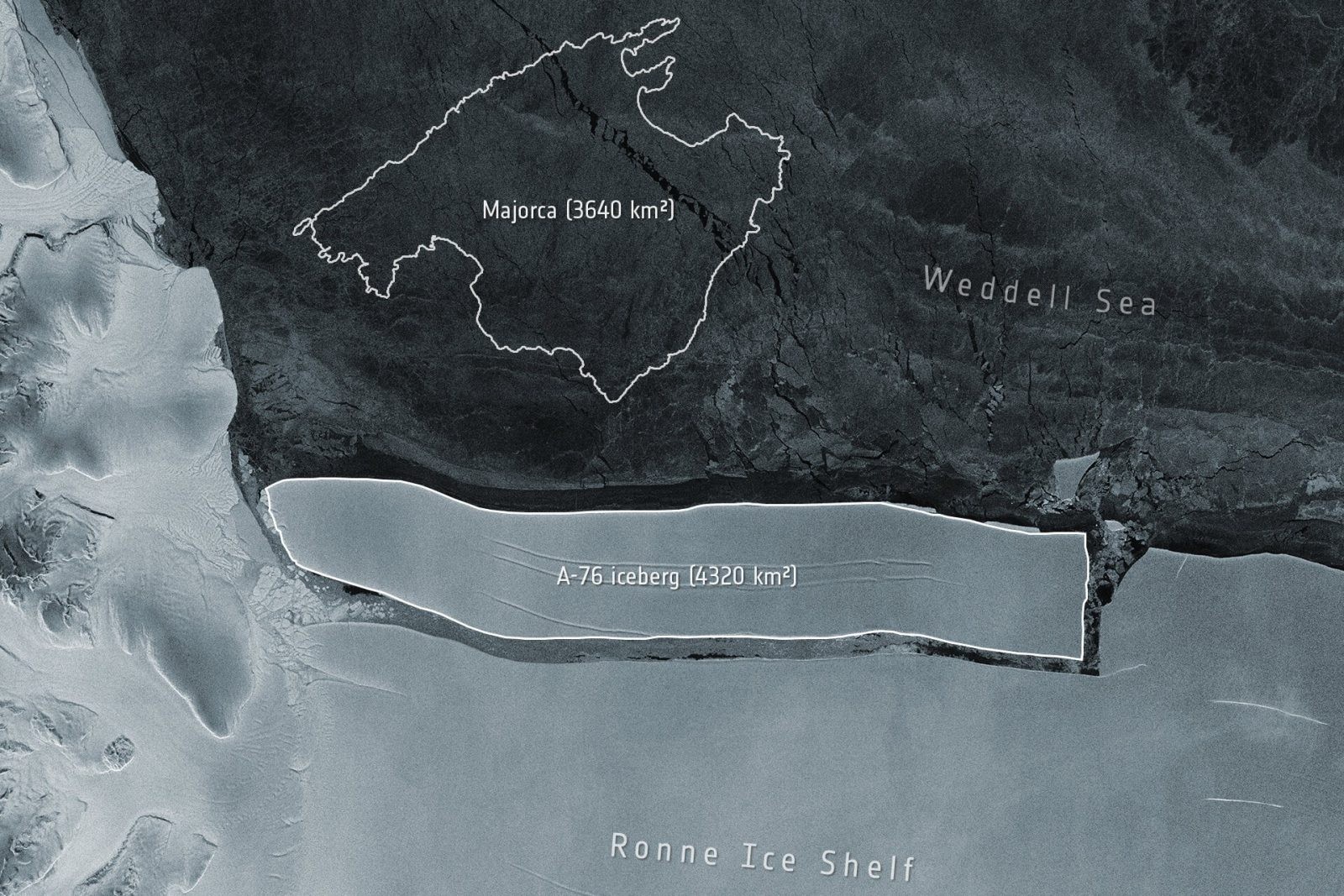 Od Antarktydy oderwała się góra lodowa osiem razy większa od Warszawy