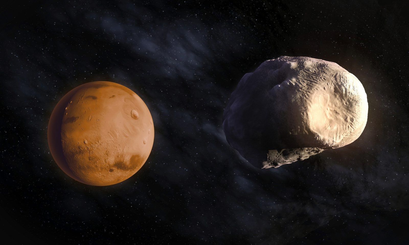 Grawitacyjna zagadka Czerwonej Planety. To dlatego Mars ma tak nietypowe księżyce