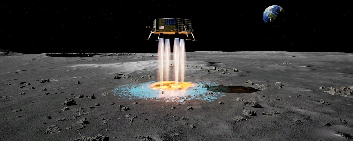 Lądowniki księżycowe mogą sobie same robić lądowiska. Ze sprayu