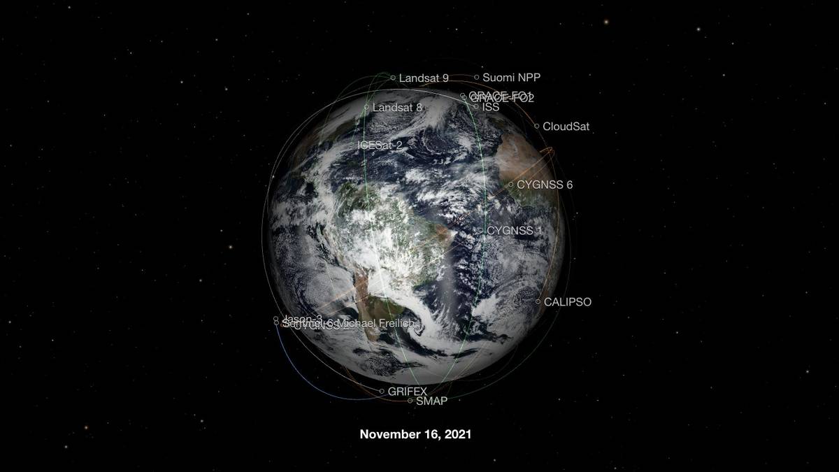 NASA udostępnia interaktywną mapę satelitów i „parametrów życiowych Ziemi”. Możesz je śledzić w czasie rzeczywistym